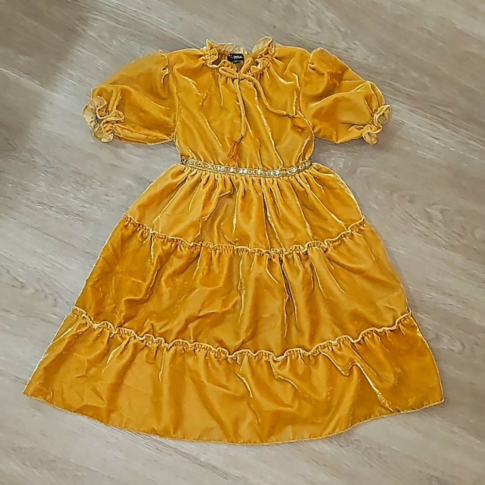 Girls velvet Velveteen dress